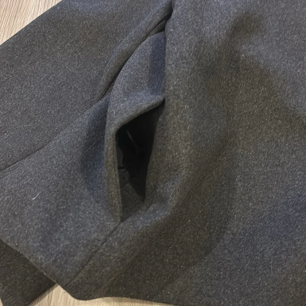 Kate Spade‎ Saturday Behind The Scenes Gray Wool Blend Blazer Jacket Size L